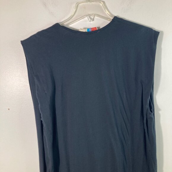 Womens Free People Beach Carta Tee Shirt Maxi Dress XS Pleat Detail Black XS Cot - Picture 7 of 10